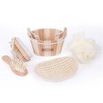 Bamboo Bucket Bath and Beauty Gift Set - 4pcs -  
