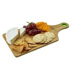 Bamboo Cheese Board w/ Silicone Ring - Brown-red