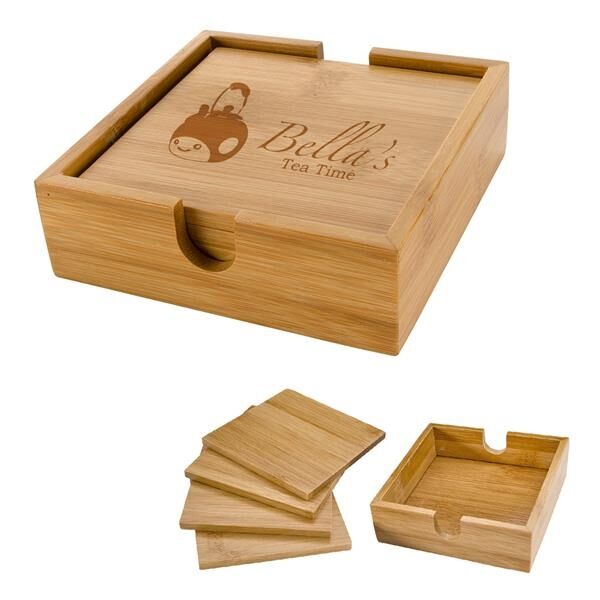 Main Product Image for Bamboo Coaster Set