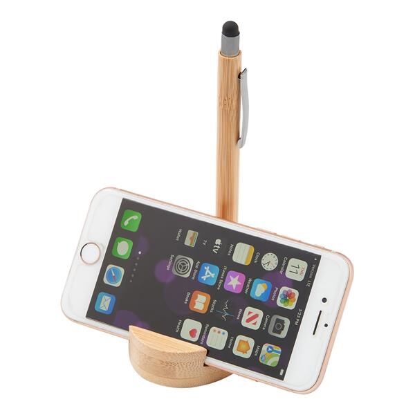 Main Product Image for Bamboo Magnetic Stylus Pen & Phone Stand