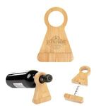 Buy Bamboo Wine Bottle Stand With Corkscrew