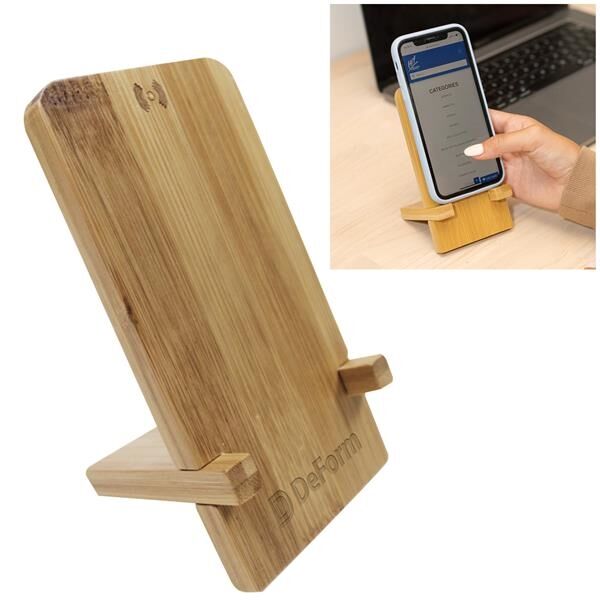 Main Product Image for Bamboo Wireless Charger Phone Stand
