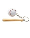 Baseball Bat and Ball Keychain -  