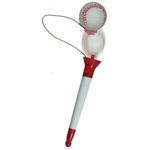 Baseball Pop Top Pen - White