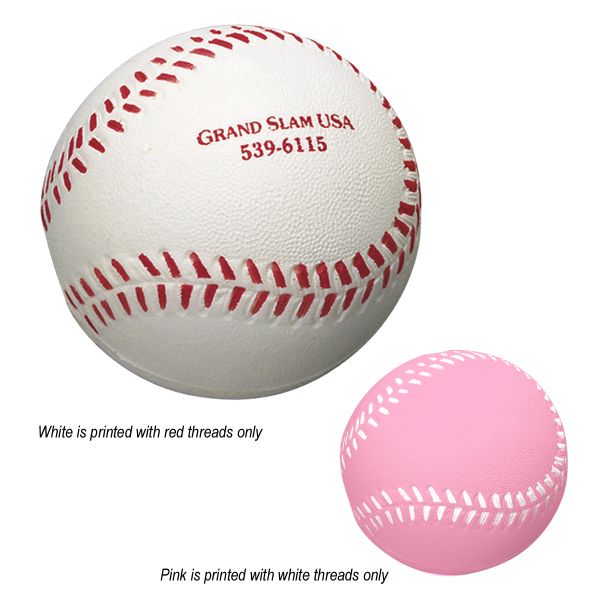 Main Product Image for Custom Printed Baseball Shape Stress Reliever
