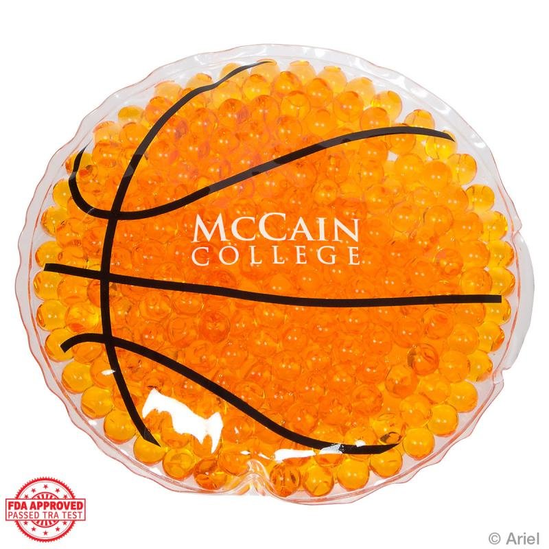 Main Product Image for Imprinted Basketball Aqua Pearls Hot And Cold Pack