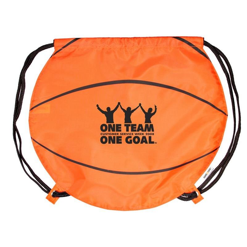 Main Product Image for Custom Imprinted Drawstring Backpack Basketball