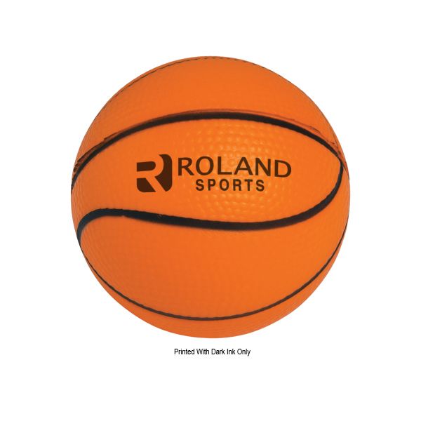 Main Product Image for Custom Printed Basketball Shape Stress Reliever