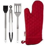 BBQ Grilling Mitt Kit - Red