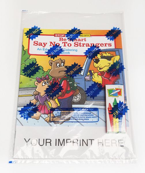 Main Product Image for Be Smart, Say No To Strangers Coloring Book Fun Pack USA Made