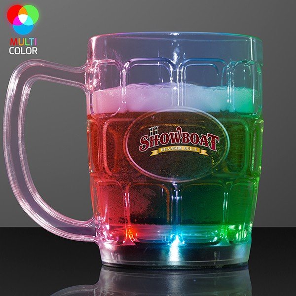 Main Product Image for Light Up Beer Mug With LED Lights 16 Oz
