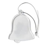 Bell Shaped USA Made Acrylic Ornament - Clear