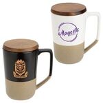 Buy Imprinted Bellaria 15 Oz Ceramic Mug With Wood Lid