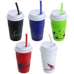 Buy Bistro 14 oz Coffee Cup with Silicone Sleeve + Straw