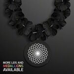 Buy Black Flower Lei Necklace with Medallion (Non-Light Up)