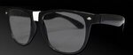 Black Frame Nerd Costume Glasses - Black