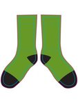 Black Out Crew Socks - Green