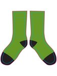 Black Out Crew Socks - Green