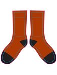 Black Out Crew Socks - Orange
