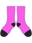 Black Out Crew Socks - Pink