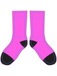 Black Out Crew Socks - Pink