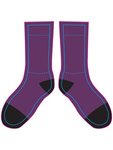 Black Out Crew Socks - Purple