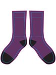 Black Out Crew Socks - Purple