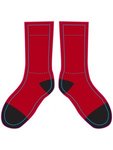 Black Out Crew Socks - Red