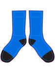 Black Out Crew Socks - Royal Blue