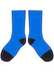 Black Out Crew Socks - Royal Blue