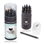 BLACKWOOD 12-PIECE COLORED PENCIL SET IN TUBE WITH SHARPENER