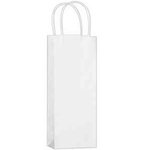 Blank White Kraft 1-Bottle Wine Tote Bag -  