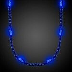 Blue LED Beaded Necklaces -  