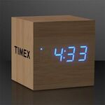 Buy Blue LED Cube Alarm Clock With USB