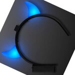 Blue Led Devil Horn Headband