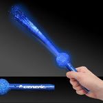 Blue LED Flashing Fiber Optic Light Up LED Glow Wand -  