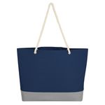 Boca Tote Bag With Rope Handles - Navy Blue