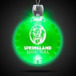 Bottle Cap Green Light-Up Acrylic Pendant Necklace -  