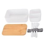 Bountiful Bento Box - White With Gray