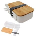 Bountiful Bento Box - White With Gray