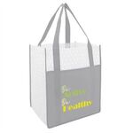 Boutique Non-Woven Shopper Tote Bag - Gray With White