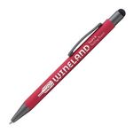 Bowie Softy w/Stylus - Laser Engraved - Metal Pen - Red/Silver