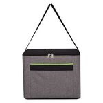 Brighton Heathered Kooler Bag - Gray With Lime