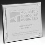 Brushed Aluminum Plaque - 8" x 10" x 1" - Laser -  