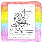 Buckle Up For Safety Coloring and Activity Book Fun Pack -  