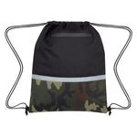 Camo Accent Drawstring Sports Pack -  