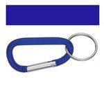 Carabiner With Split Ring 6mm - Blue