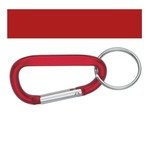Carabiner With Split Ring 6mm - Red