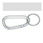 Carabiner With Split Ring 6mm - Silver