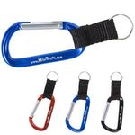 Buy Custom Imprinted Carabiner with Strap and Split Ring